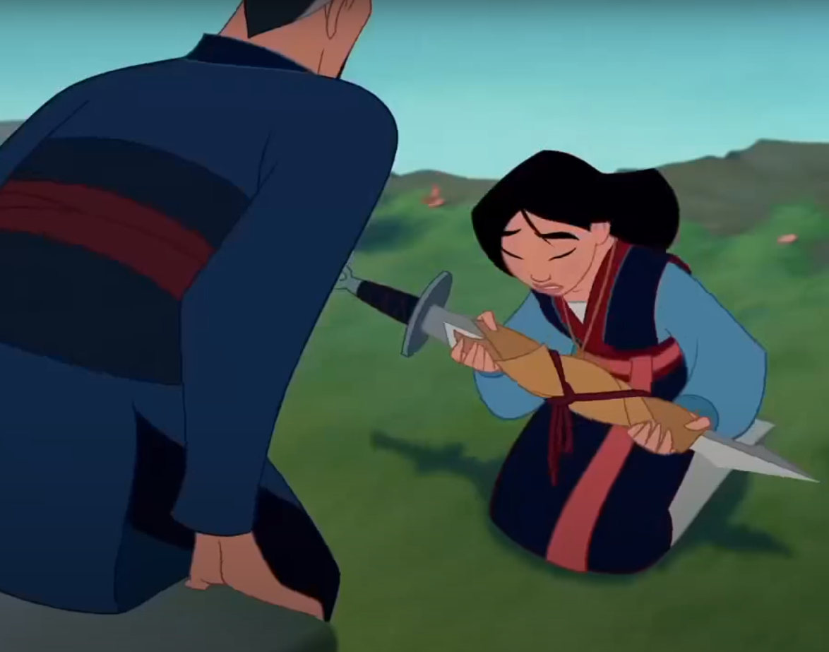 mulan with her sword